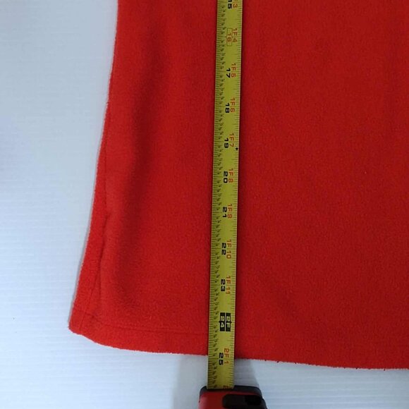 Cuddle Duds - 3-quarter zip fleece hoodie, orange, size Large - Picture 7 of 7